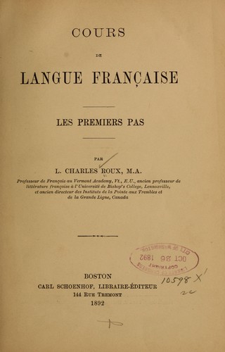 Cours de langue française