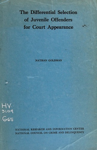 The differential selection of juvenile offenders for court appearance