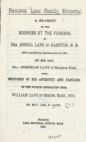 Hampton Lane family memorial