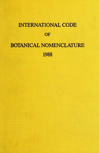 International code of botanical nomenclature