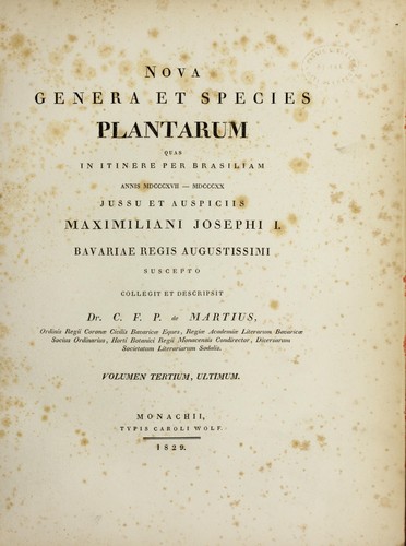 Nova genera et species plantarum