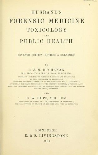 Husband's Forensic medicine, toxicology and public health