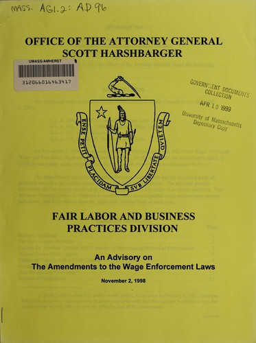 An advisory on the amendments to the wage enforcement laws