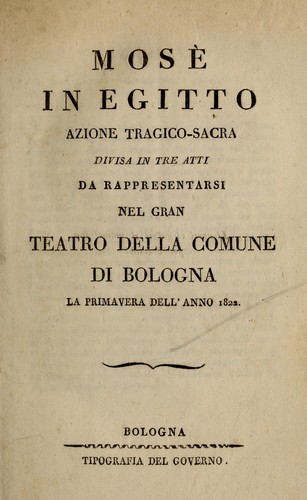 Mosè in Egitto