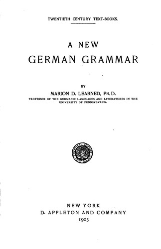A new German grammar