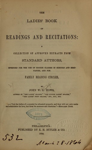 The ladies' book of readings and recitations