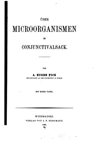 Über Microorganismen im Conjunctivalsack