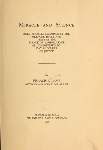 Miracle and science