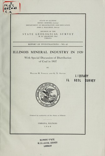 Illinois mineral industry in 1939
