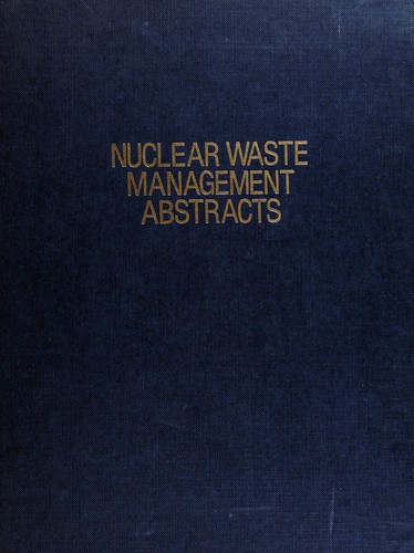 Nuclear waste management abstracts