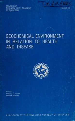 Geochemical environment in relation to health and disease