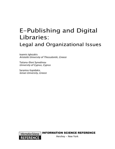 E-publishing and digital libraries