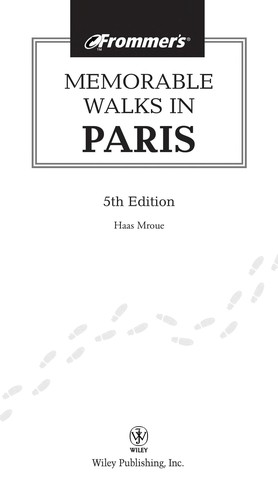Frommer's Memorable Walks in Paris