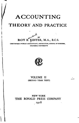 Accounting Theory and Practice