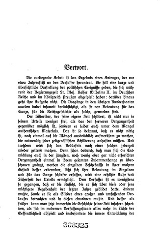 Kaiser und Reich, 1888-1913.: 25 Jahre preussisch-deutscher Geschichte