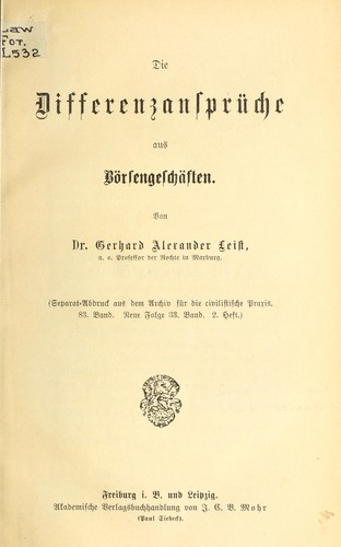 Die Differenzansprüche aus Börsengeschäften