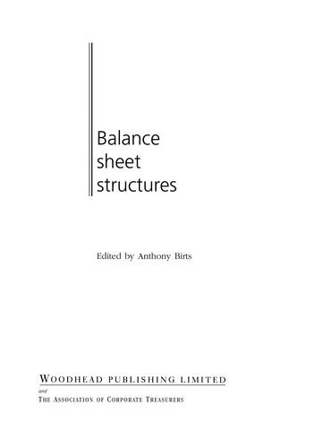 Balance sheet structures