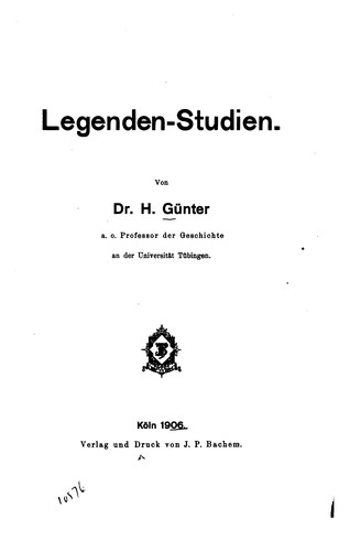 Legenden-Studien