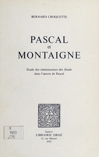 Pascal et Montaigne