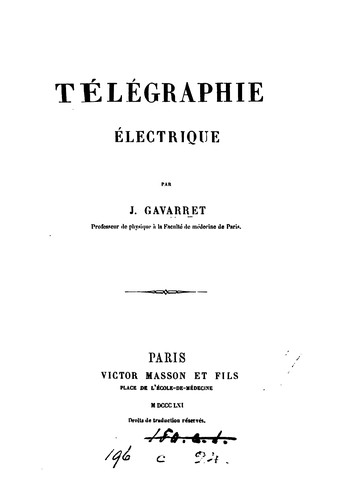 Télégraphie électrique