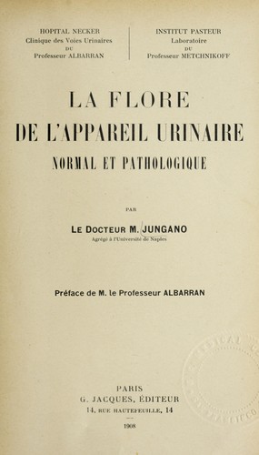 Le flore de l'appareil urinaire