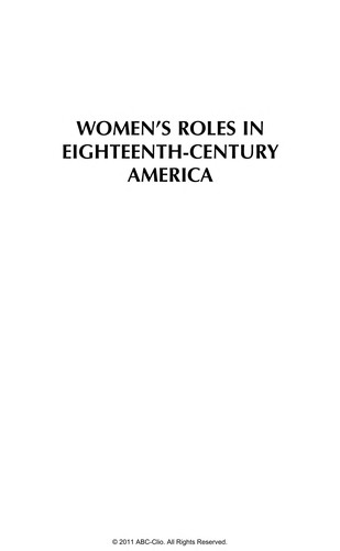 Women's roles in eighteenth-century America
