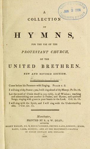 A Collection of hymns, for the use of the Protestant Church of the United Brethren