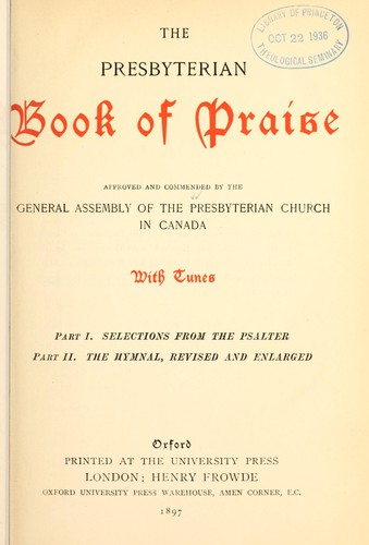 The Presbyterian book of Praise