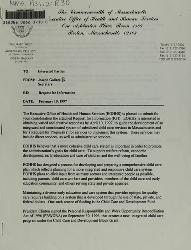 Request for information