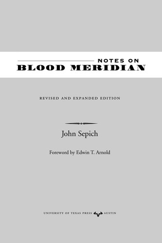 Notes on Blood meridian
