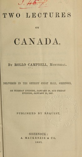 Two lectures on Canada