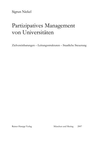 Partizipatives Management von Universita ten