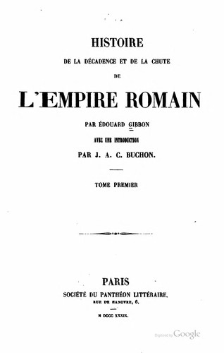 Histoire de la décadence et de la chute de l'Empire Romain