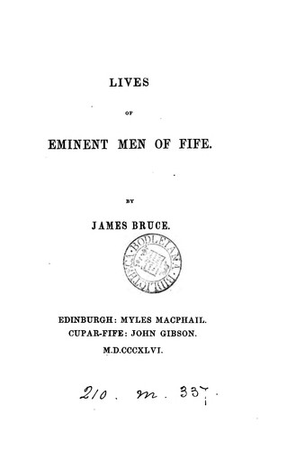Lives of eminent men of Fife