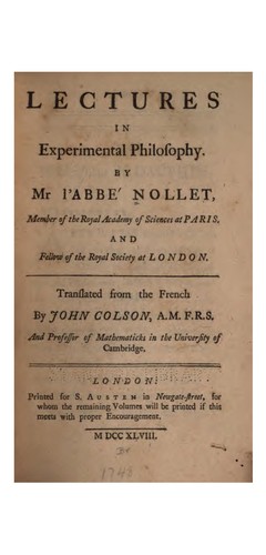 Leçons de physique expérimentale