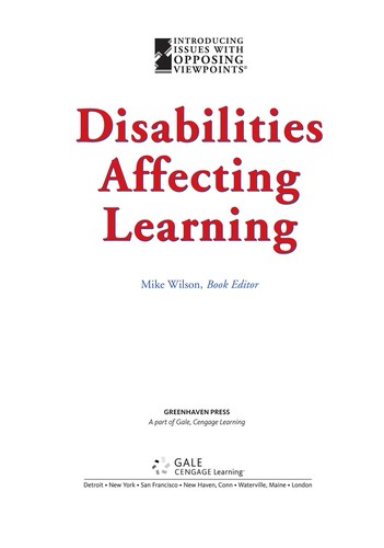 Disabilities affecting learning