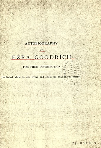 Autobiography of Ezra Goodrich