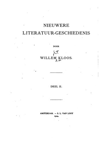 Nieuwere literatuur-geschiedenis
