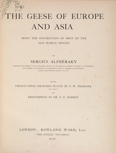 The geese of Europe and Asia