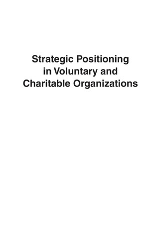 Strategic positioning in voluntary and charitable organizations