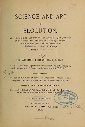 Science and art of elocution