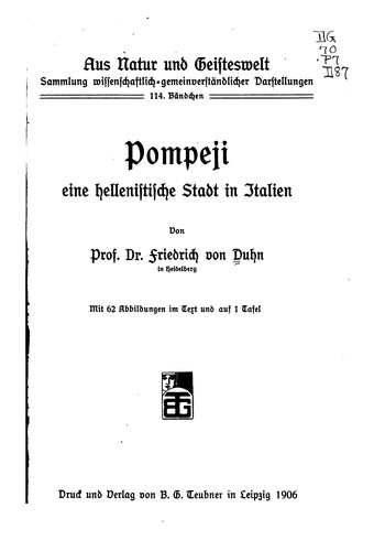 Pompeji, eine hellenistische Stadt in Italien