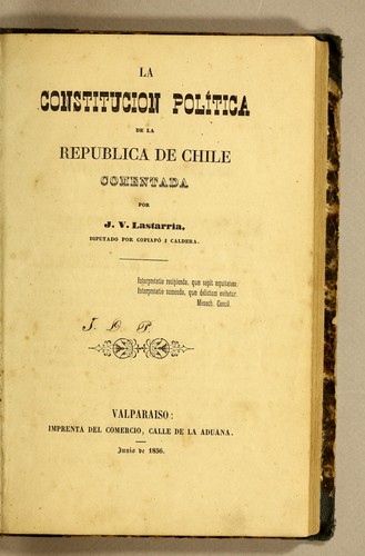 Constitucion política da la republica de Chile