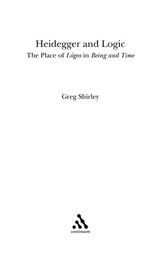 Heidegger and logic