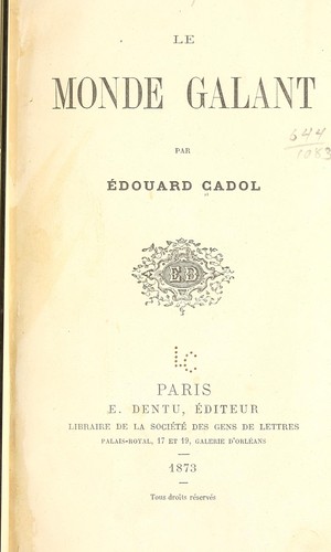 Le monde galant