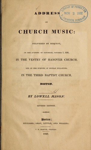 Address on church music