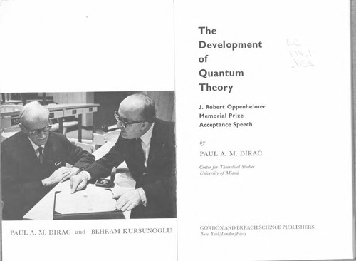 The development of quantum theory