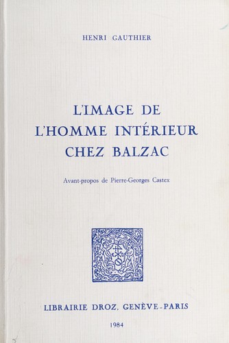 L' image de l'homme intérieur chez Balzac