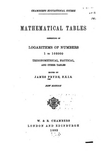 Mathematical tables