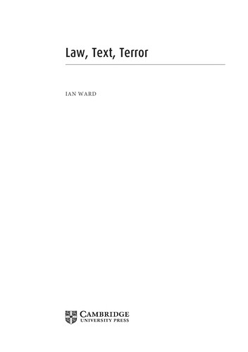 Law, text, terror